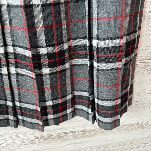 VINTAGE 80s Plaid Pleated Wool Midi Skirts Lot of TWO Academia Made in USA - Picture 11 of 15